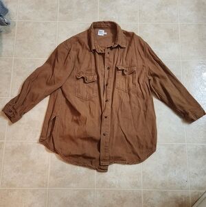 (Princess Polly) Brown Button Up Jacket, Size 2